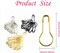 1000Pcs Metal Golden Safety Pins/Bulb Pin/Gourd Pin/Calabash Pin